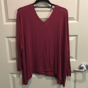 Maroon cotton shirt
